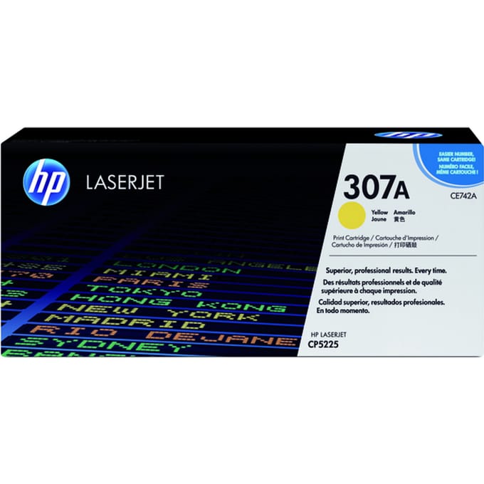 HP CE742A nr. 307A toner cartridge geel (origineel)
