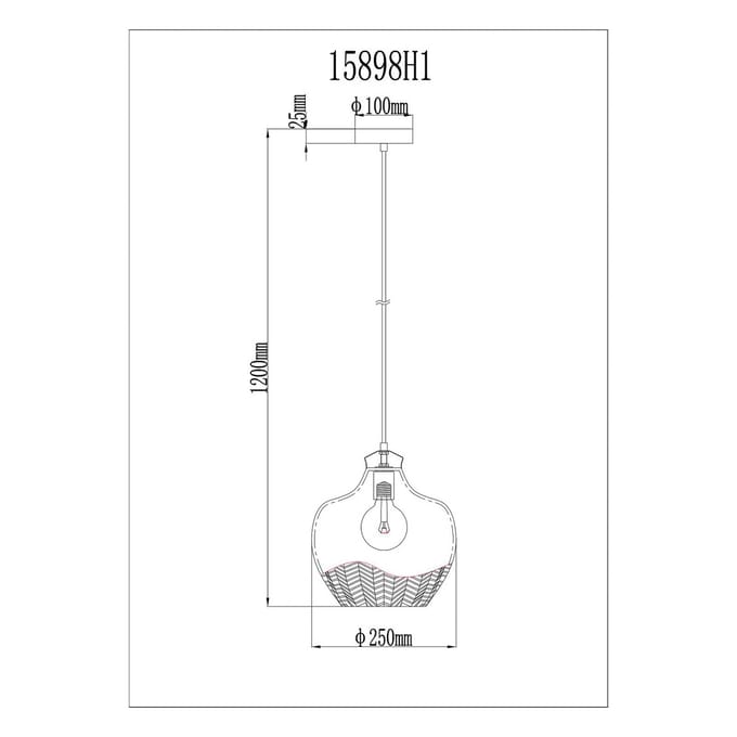 Globo Hanglamp Jessica, Ø 25 cm, rookgrijs, glas