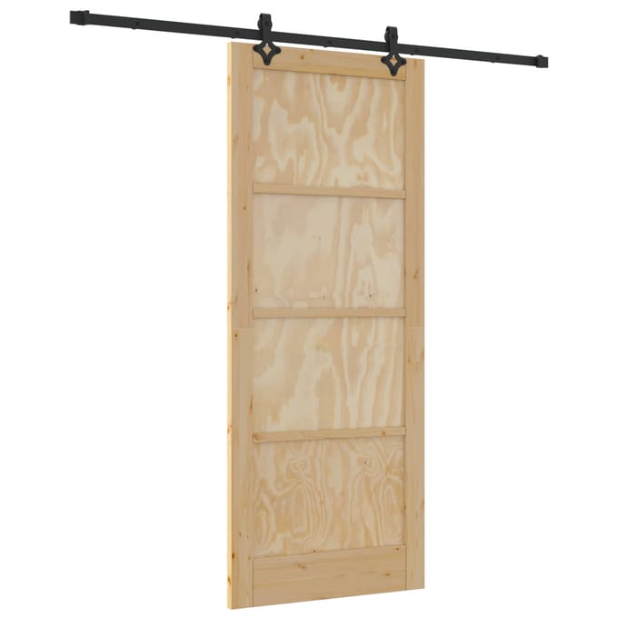 vidaXL - Schuifdeur - ORKDAL - 86 - x - 211 - cm - Massief - grenenhout - Naturel