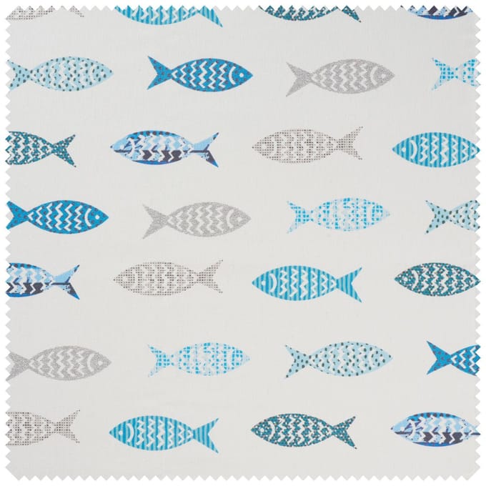 Katoenen stof "Fish", acryl gecoat
