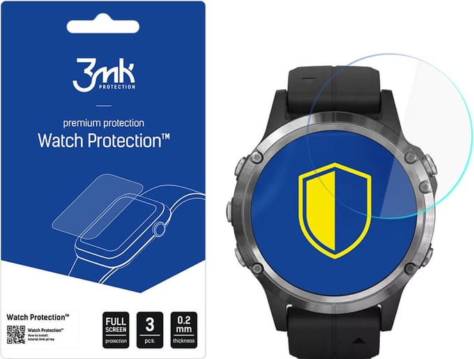 3mk Hybrid Glass Watch Protection FlexibleGlass for Garmin Fenix ??5 Plus
