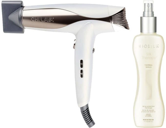 CHI Lava Pro Turbo Hair Dryer + Biosilk Silk Therapy Thermal Shield 207ml