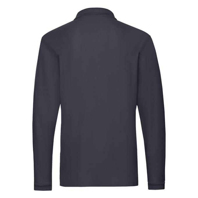 Fruit of the Loom Heren Premium poloshirt met lange mouwen (Deep Navy)