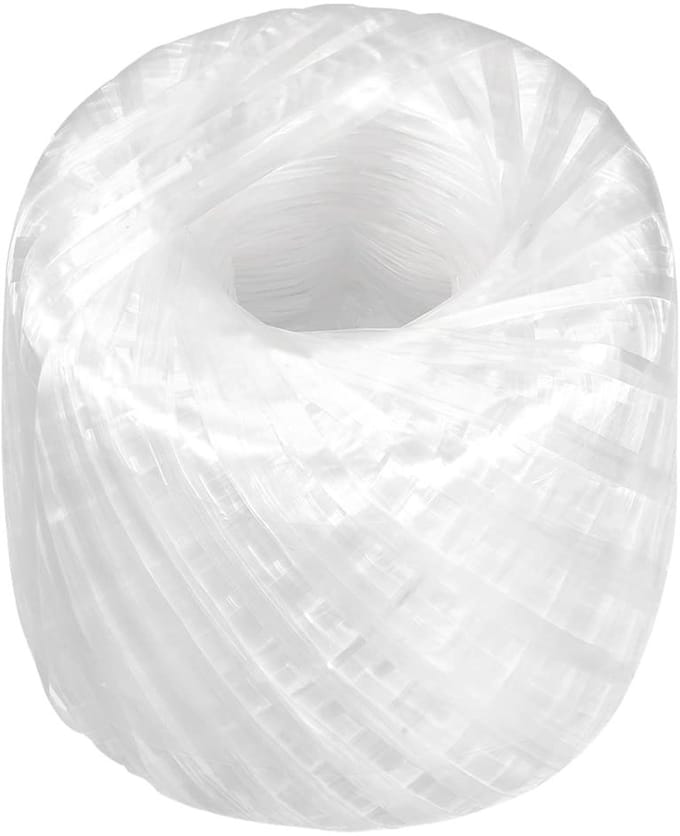 Dailygoods- Polyester Touw 250m - DIY Boekverpakking - Wit - Sterk - Duurzaam - Lichtgewicht