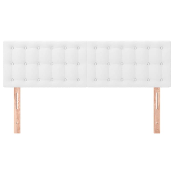 vidaXL - Hoofdborden - 144x5x78/88 - cm - kunstleer - wit