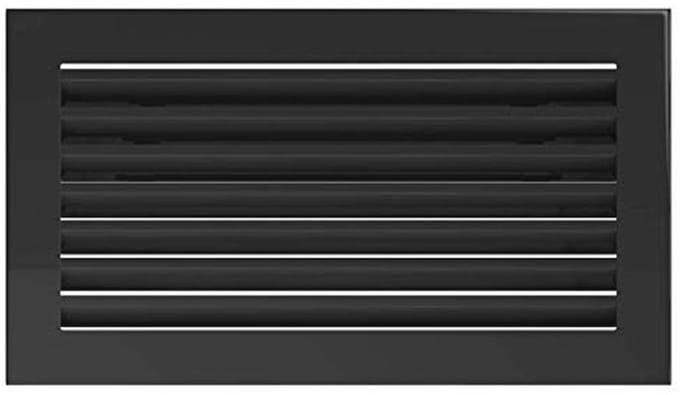 Ventilatierooster Haardrooster 17cm x 17cm Zwart