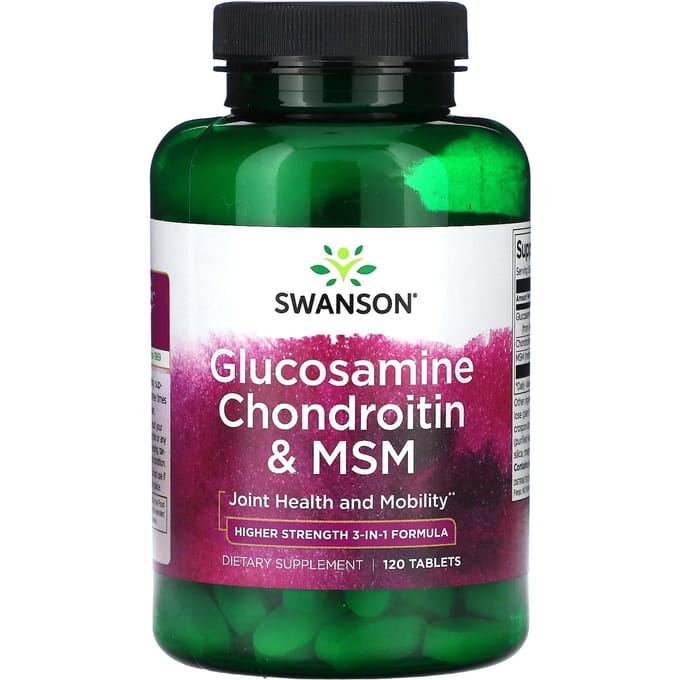 Glucosamine Chondroïtine et MSM, 120 Comprimés
