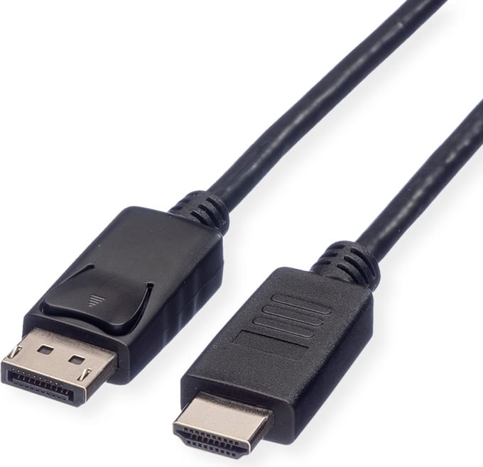 ROLINE DisplayPort Kabel DP - HDMI, M/M, zwart, 1 m