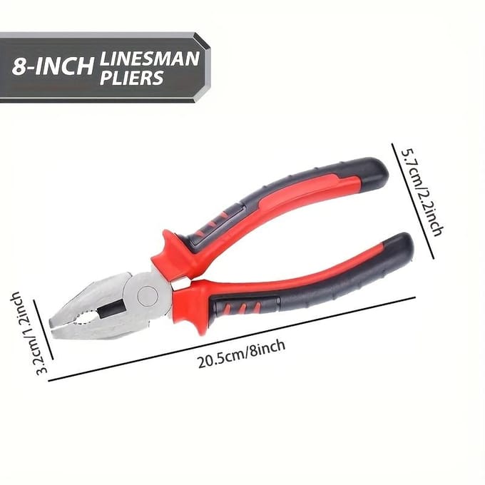 Pince multiprise de qualité industrielle professionnelle, Ensemble d'outils multifonctionnels pour électricien, Utilisation pour la maintenance, la construction et le jardinage gray
