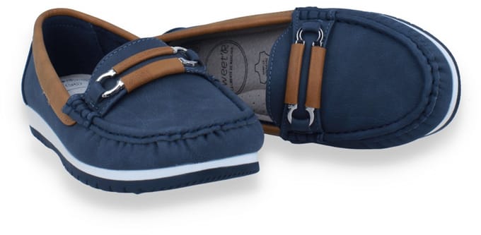 Mode-mania Dames Mocassin | Blauw | Maat: 36