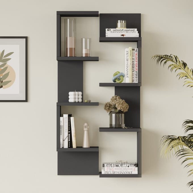 Wandrekset Omn 93x24x15 cm antraciet [en.casa]