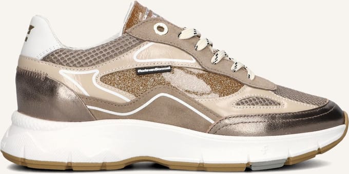 Floris Van Bommel Sfw-10101 Sneakers - Suède - Dames - Bronskleurig - Maat 37,5