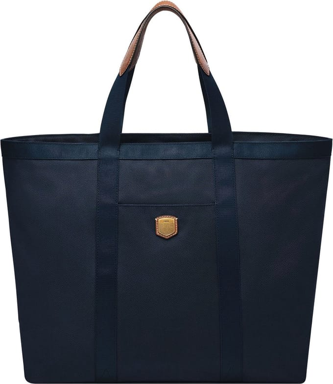FOSSIL handtas Hayes Tote with Zipper Navy donkerblauw