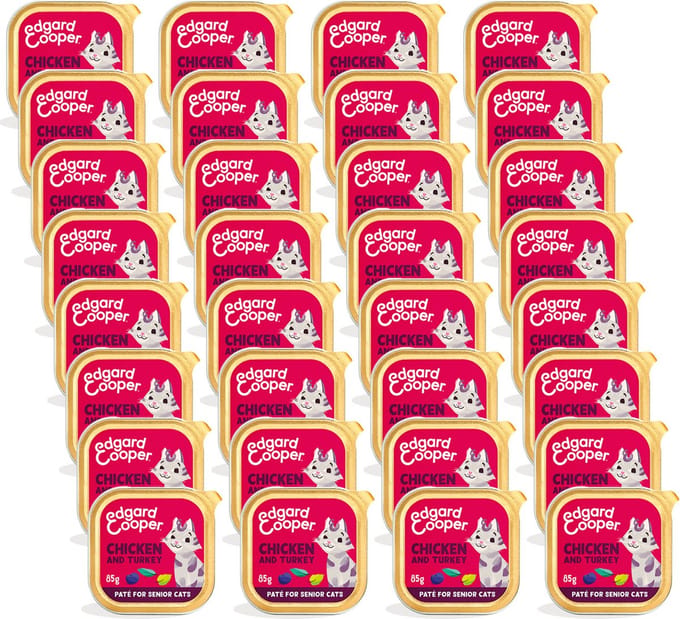 Edgard & Cooper Senior PatÃ© - Kattenvoer - 32 x Kip Kalkoen 85 g
