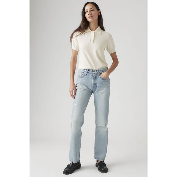 Levi's 501® Original Jeans Blue Größe: W24L32 | Straight Jeans Outlet | Damen | Blau