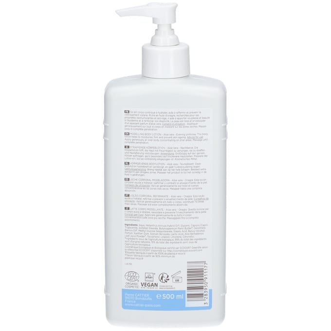 Cattier Bodylotion aloe vera/primrose 500 Milliliter
