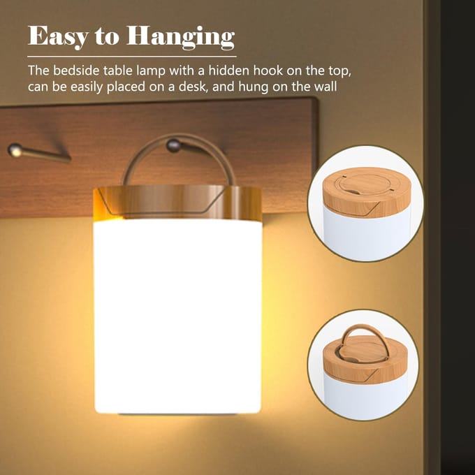 Nachtkastlamp Touch Sensor Nachtlampjes Wit & RGB Licht Instelbare Timing Helderheid Licht wit