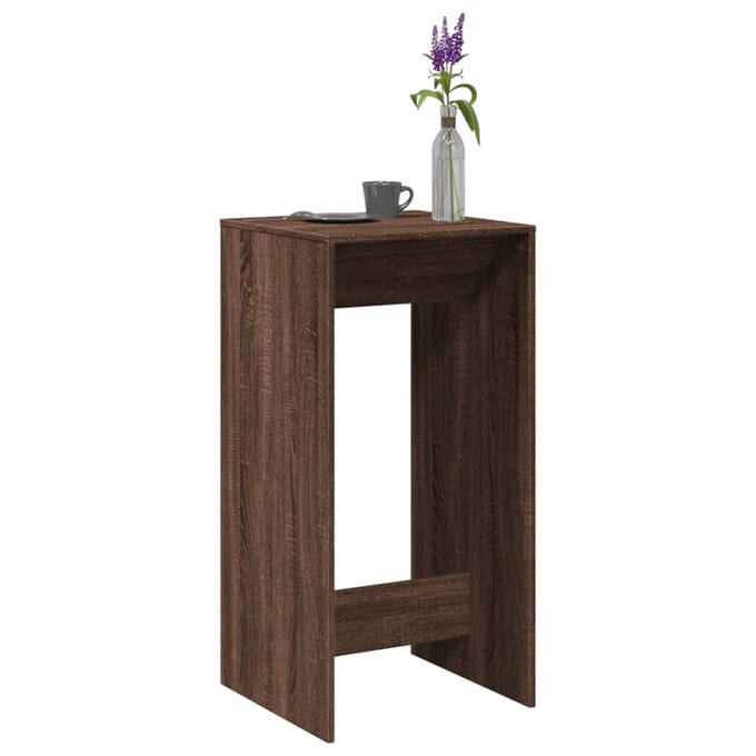 vidaXL - Bartafel - 51x50x103,5 - cm - bewerkt - hout - bruin - eikenkleurig