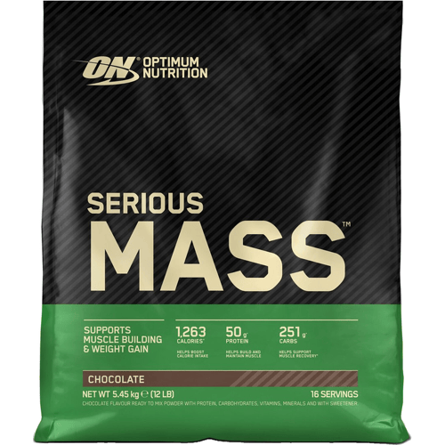 Optimum Nutrition Serious Mass - Chocolate - Mass Gainer - Weight Gainer - 5455 gram (16 servings)