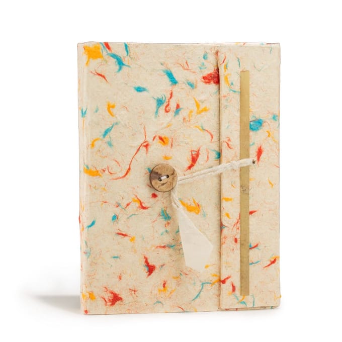 Med Lokta Mixed Colour Cotton Notebook Lrg (15x12cm) - 45 leafs