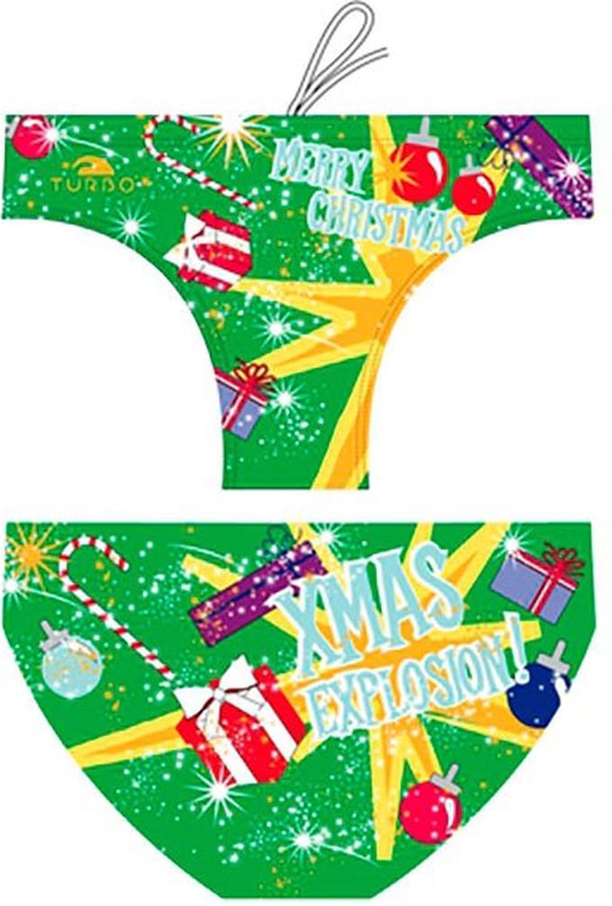 Turbo Christmas Explotion Waterpolo Zwemslip Groen 3XL Man