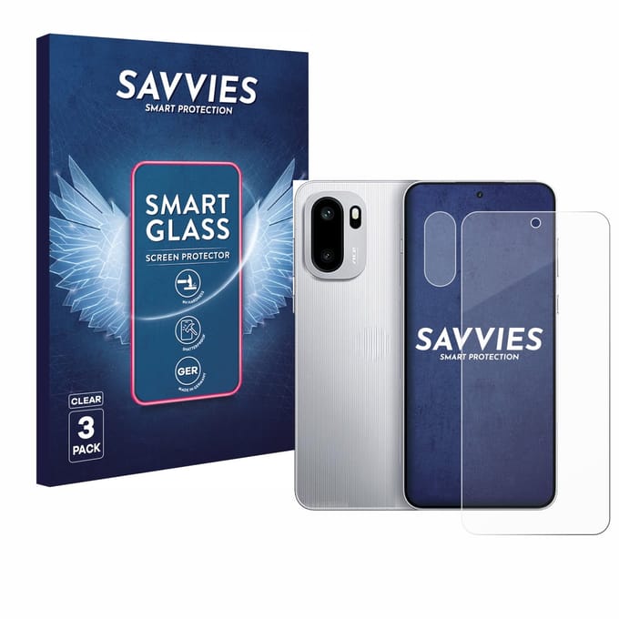 3 Stuks Savvies Screenprotector - geschikt voor OnePlus Ace 6T (Voor+Camera) - beschermfolie glas transparant