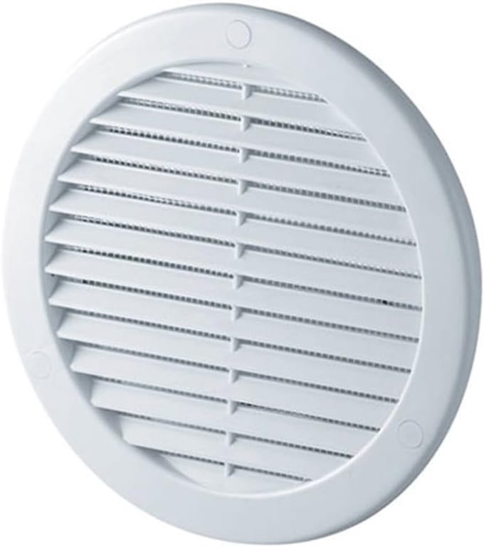 Luchtventilatie Grille Met Spigot en Vliegenscherm - Ø100mm
