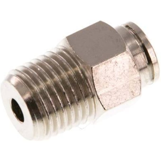 6mm x R1/4'' Messing Insteekfitting Buitendraad NBR [2 Stuks]