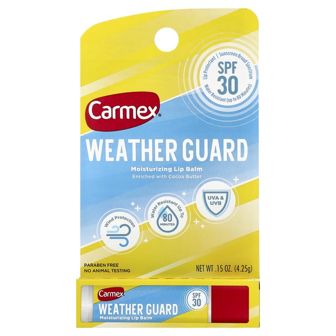 Carmex, Weather Guard, Hydraterende Lippenbalsem, SPF 30, 4,25 g (0,15 oz) gray