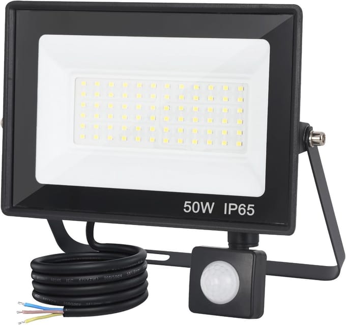 Buiten Led-spot 50W met Bewegingsmelder - Waterdicht en Superhelder