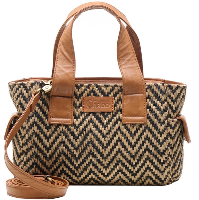 Chabo Kleine Handtas / Crossbodytas Dames - Leer - Romio Jaquard - Cognac