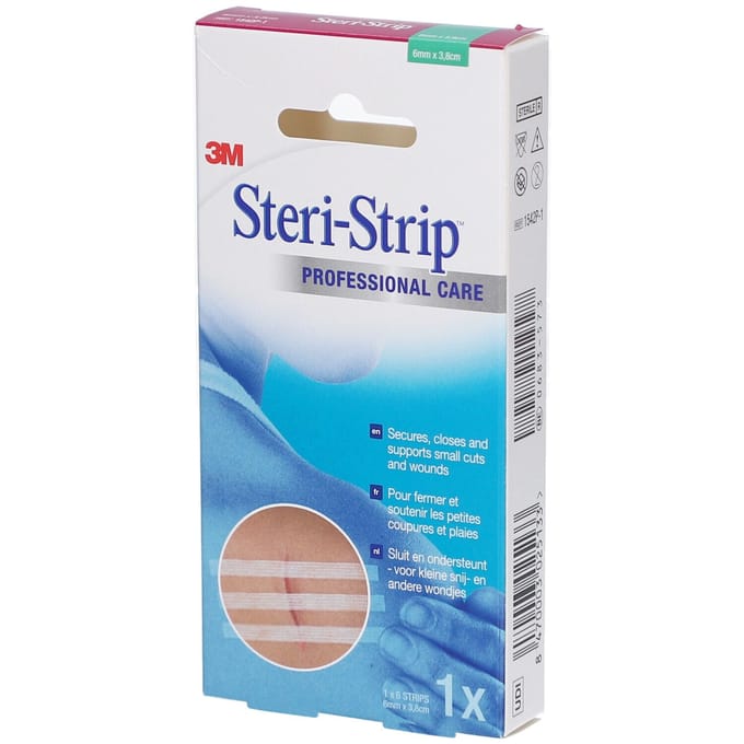 Steri-strip 3m Ster 6,0mmx 38mm Doos 1x 6 1542p-1