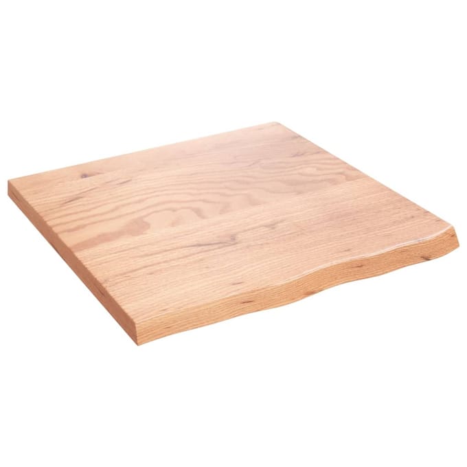 vidaXL - Wastafelblad - 60x60x(2-4) - cm - behandeld - massief - hout - lichtbruin