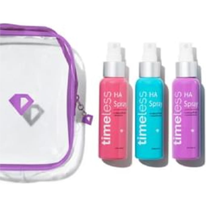 Timeless Skin Care - Mini Hydrating Peptide Spray Fall Set 60ml x 3 (Purple Bag)