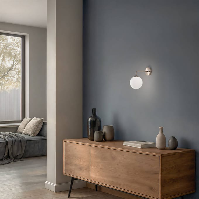 Opviq Wandlamp Viran, antiek goud, glas, hoogte 25 cm, E14