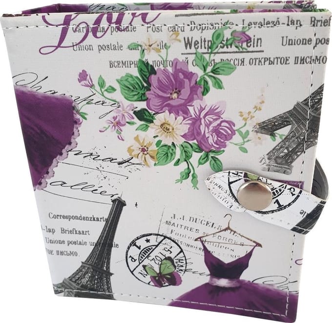 Ilènne - Boekje voor sieraden opbergen - print paars