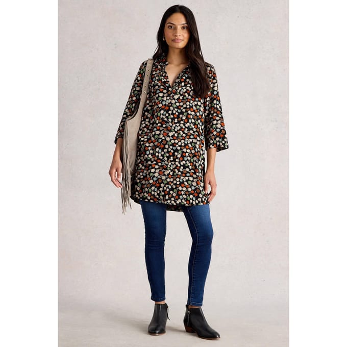 White Stuff Blake Tunic Black Multi Taglia: 12 REGULAR | Magliette intime Outlet | Donna | Nero