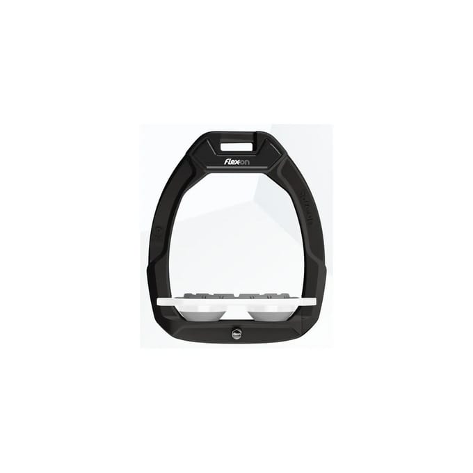Veiligheidsscharen Paardrijden Plat Grip Zwart/Wit/Grijs Flex-On Safe-On