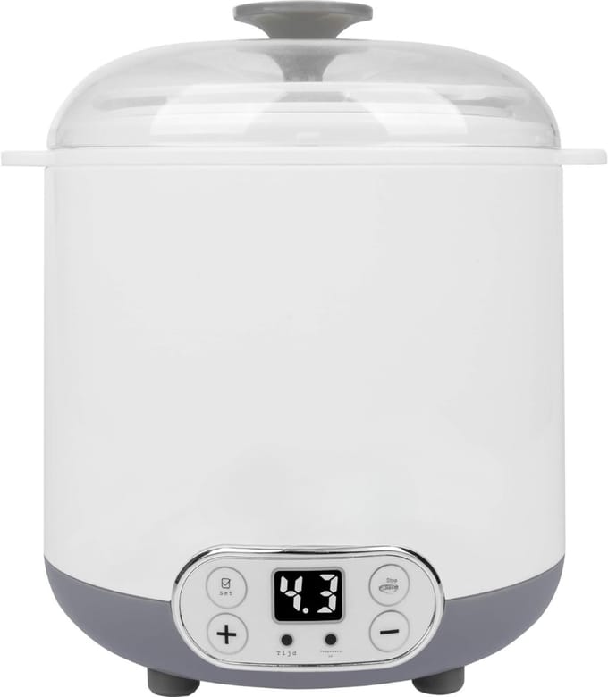 MMP® Yoghurtmaker - Yoghurtmakers - Wit en Grijs - 17cm x 20cm x 22cm