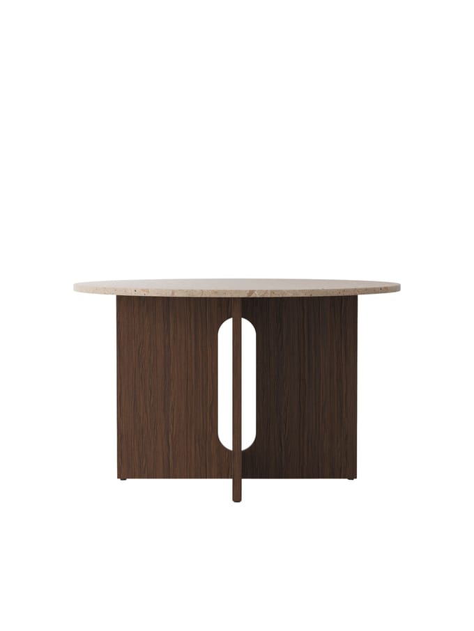 Audo Androgyne eettafel rond - Kunis Breccia Steen - eiken, donker gebeitst - Ø 120 cm