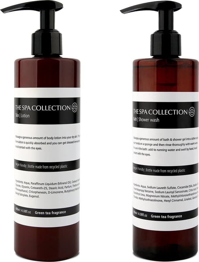 The Spa Collection Green Tea - Douchegel + Body Lotion - 400 ml pompfles - Set van 2 stuks