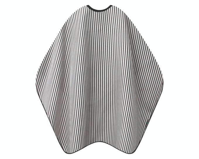 Trend-Design Barber Kapmantel Zwart-Wit gestreept 145x170cm
