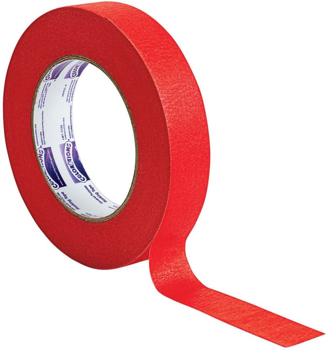 Colorations afplaktape rood 2,5 cm knutselmateriaal decoratief.