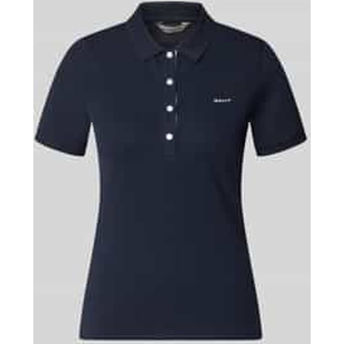 slim fit poloshirt met labelstitching