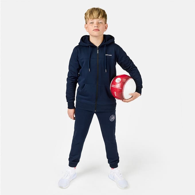 Ajax-hooded sweatvest navy logo mijn club junior