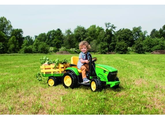 Peg Perego John Deere Ground Force met trailer Elektrische voertuigen