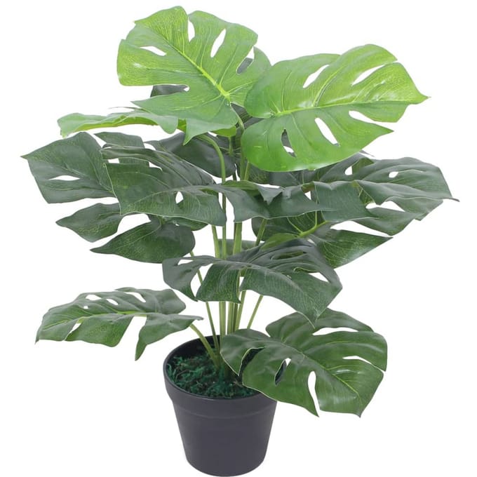 vidaXL - Kunstplant - met - pot - monstera - 45 - cm - groen