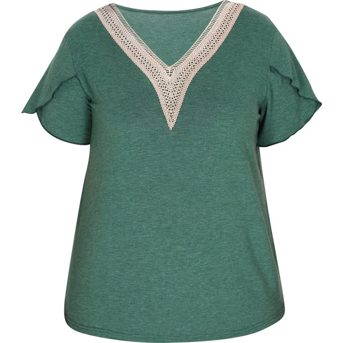 IZIA Grote maat blouse vrouwen Zwartachtig groen