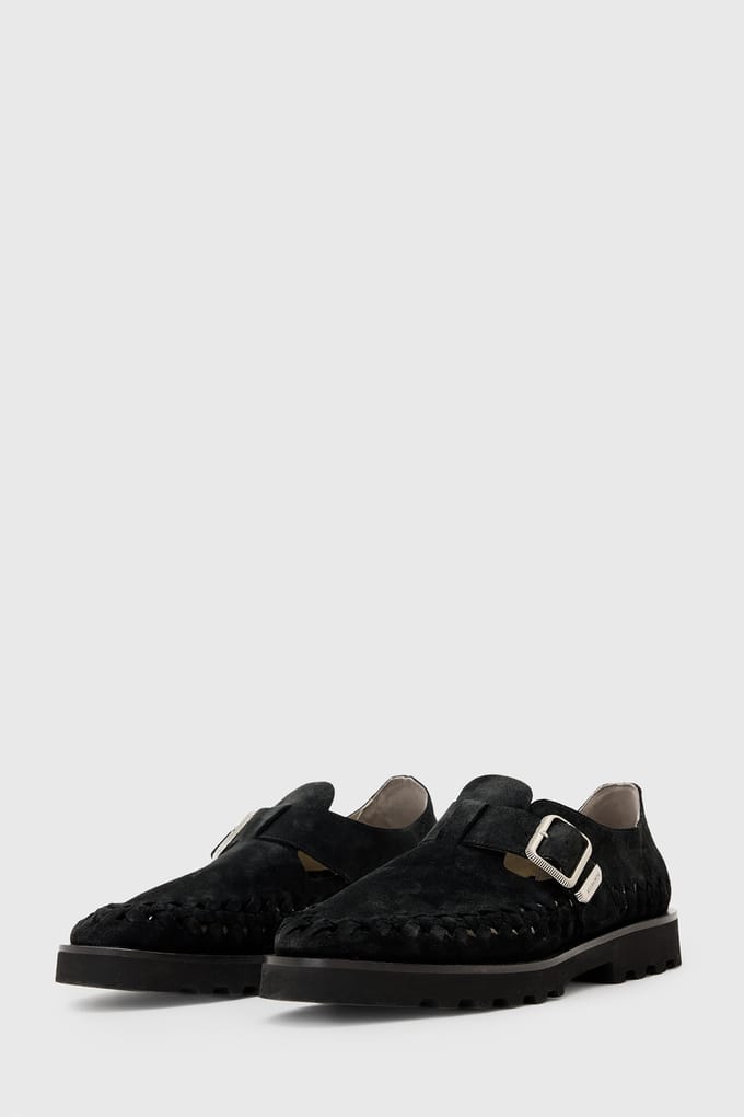 AllSaints Skiff Suede Sandal Black Taglia: 41 | Mocassini Outlet | Uomo | Nero