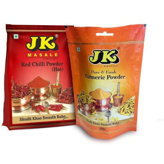Poudre JK HALDI 500 g + poudre de piment rouge 500 g orange